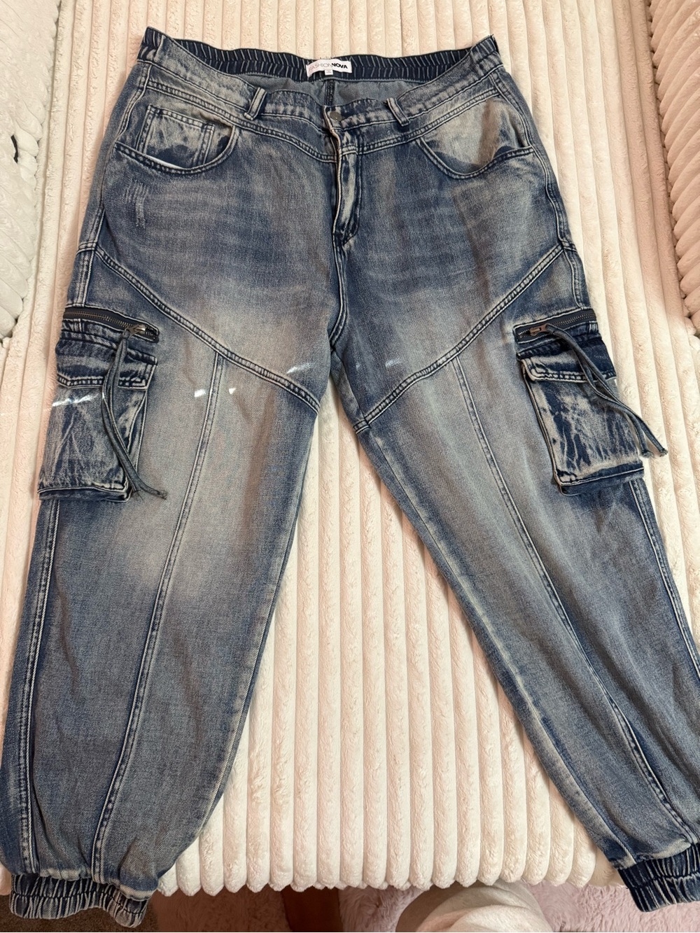 Fashion Nova Blue Jeans Size 18 100% Cotton
